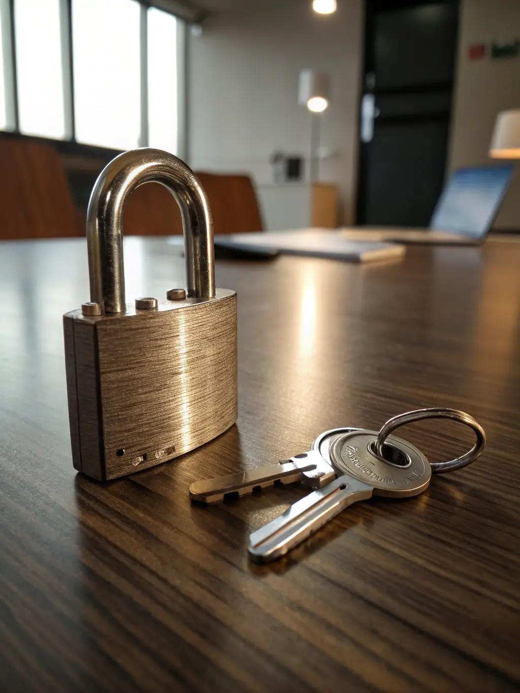 A padlock and key, symbolizing confidentiality and secure handling of personal information for immigration clients.